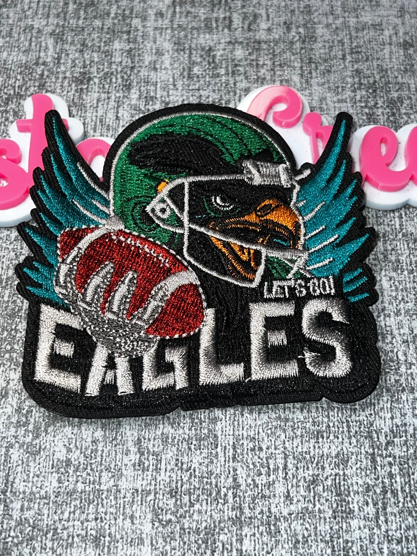 Green Eagle Embroidered Patch – Sports Decorative Applique