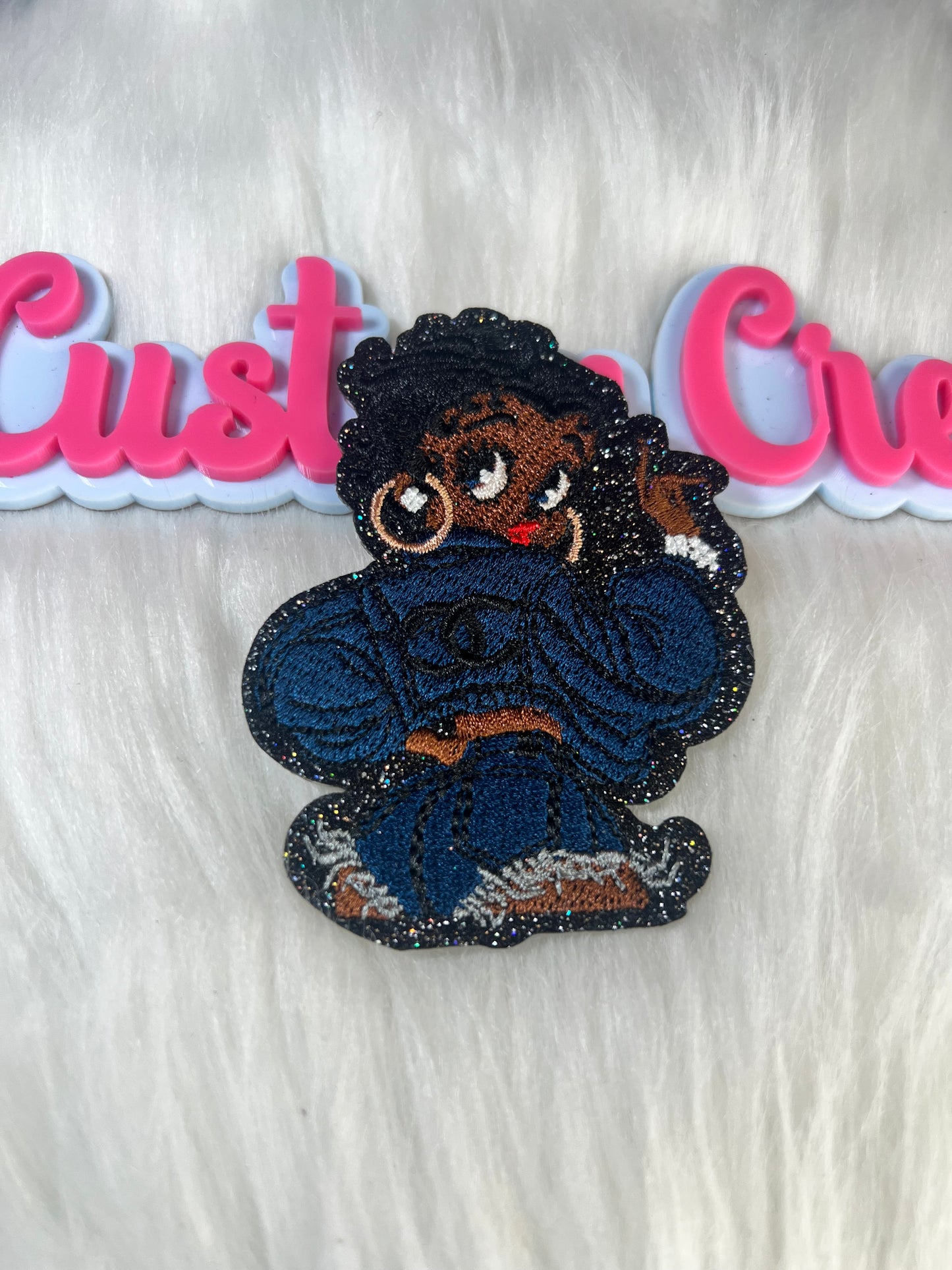 🧥 CC-Style Glam Girl Patch (Blue Outfit
