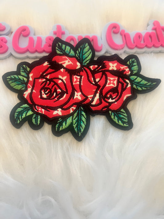 LV Faux Leather Rose