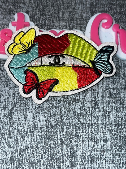 Butterfly Lips Embroidered Patch – Color Pop Glam Applique