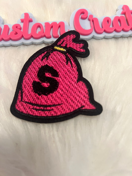 Pink money bag