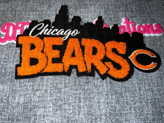 City Skyline Football Patch – Bears Embroidered Sports Inspired Applique