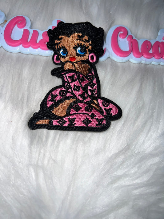 Betty Pink LV Sitting Pose Iron-On Patch
