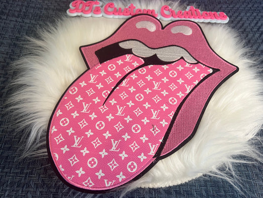 Pink Faux Leather LV Lips
