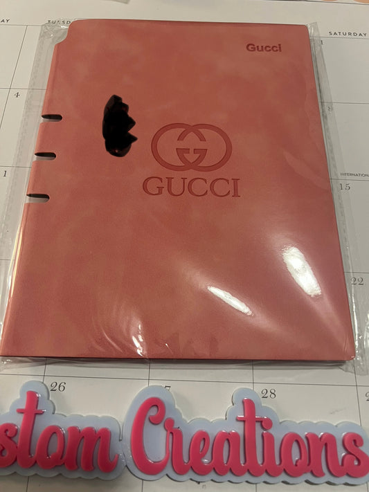 Suede Like Pink GG Notebook with pen