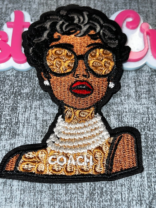 Fashion Diva Glam Patch – Embroidered Girl Applique Patch