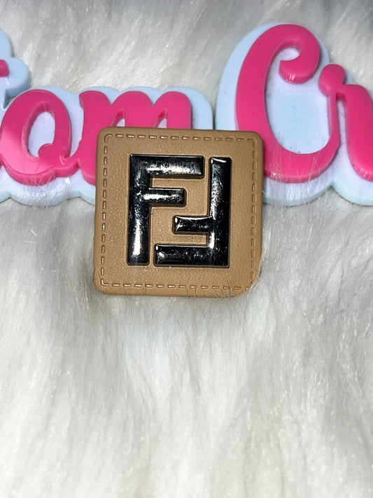 Fashion Letter Metal Tag on Faux Leather Backing – Craft Embellishment for Hats, Bags & DIY Projects