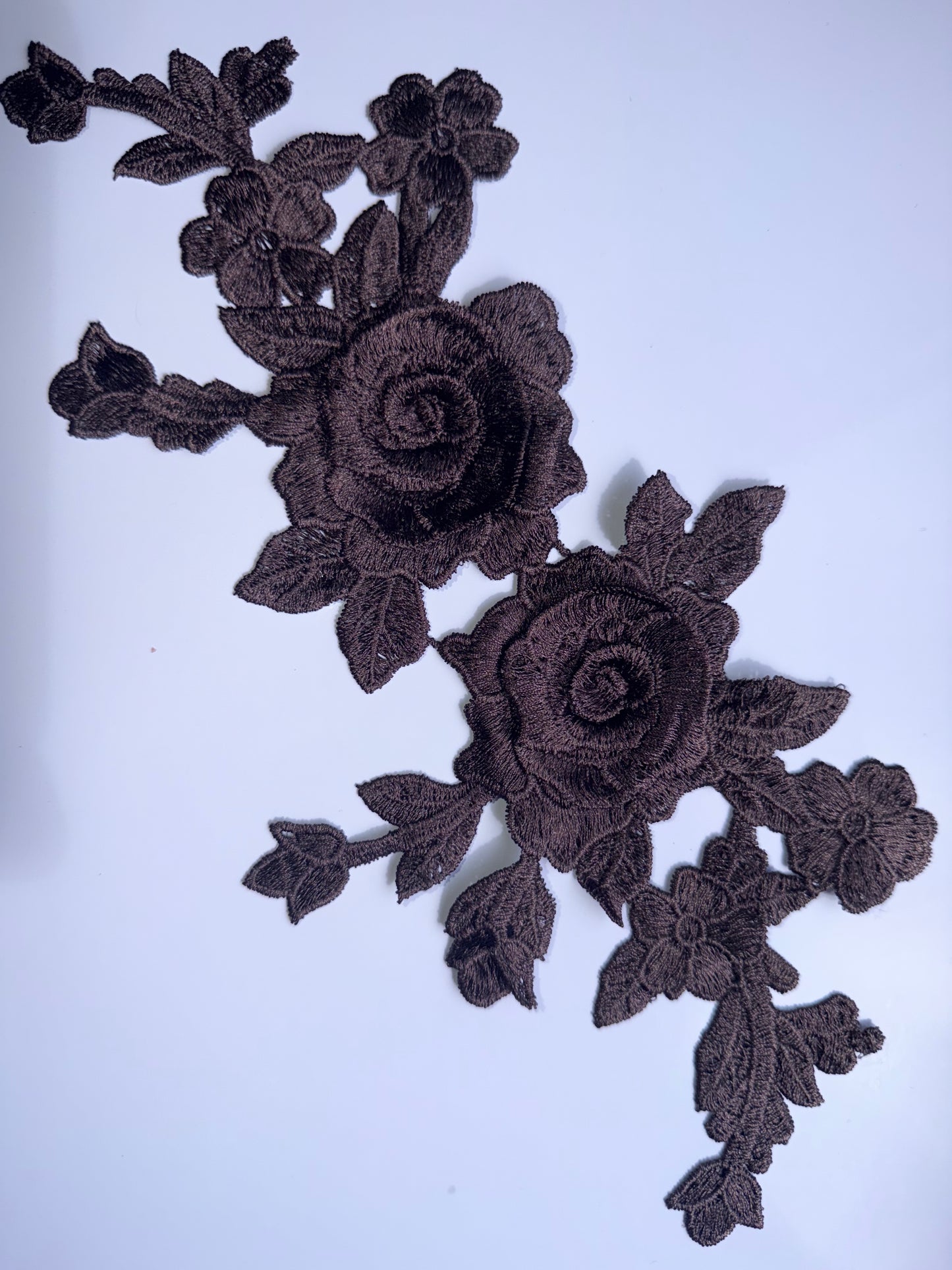 Mocha Bloom Chocolate Floral Embroidered Applique – Dream in Bloom Collection