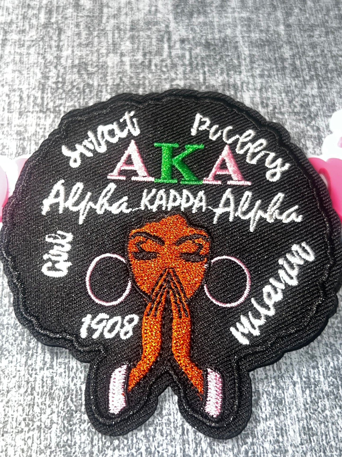 Sisterhood Prayer Embroidered Iron-On Patch – Greek Letter Statement Applique AKA