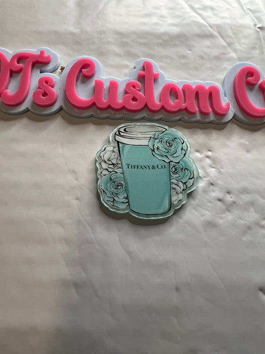 Tiffany coffee with flowers
