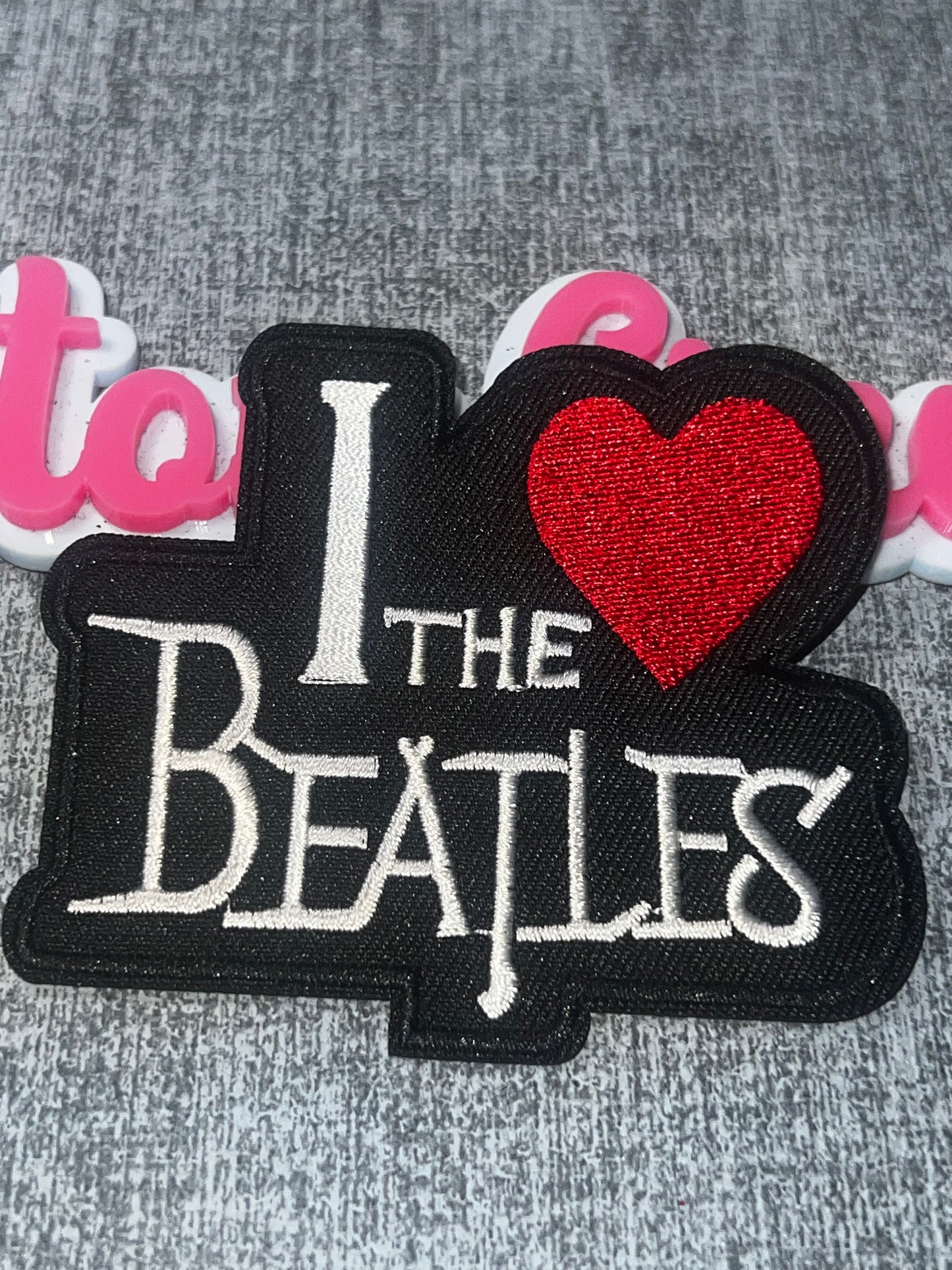 I Love The Beatles Embroidered Iron-On Music Patch – Statement Applique