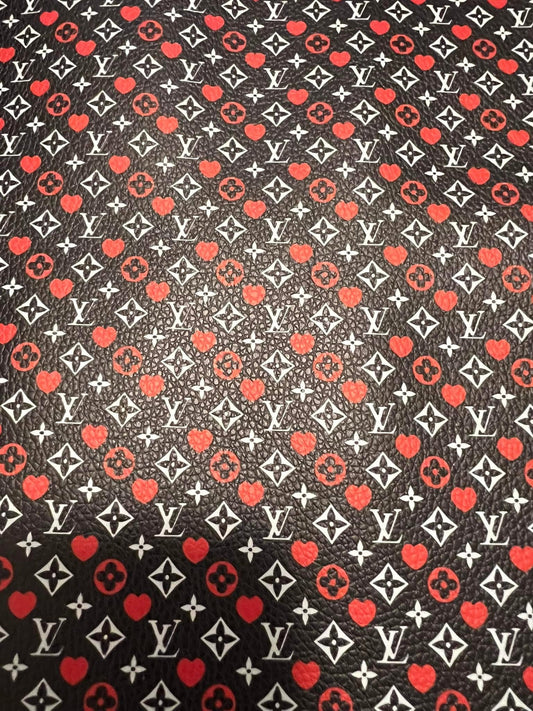 Black sheet Red White LV