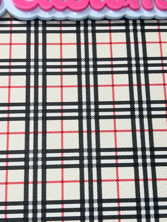 Classic Plaid Faux Leather Sheet – 9x12