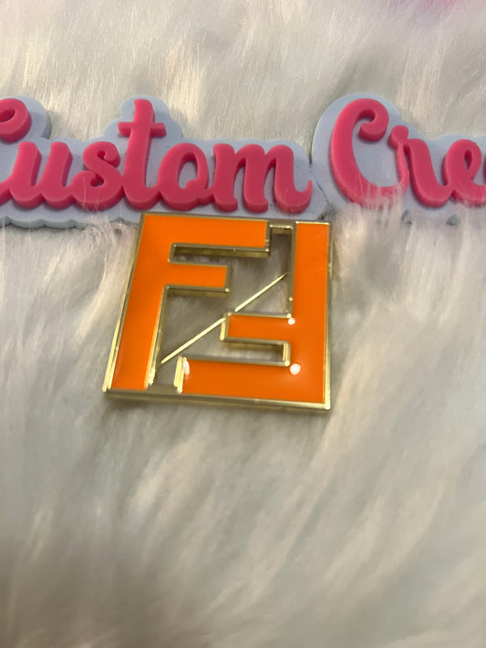 Orange Gold FF Brooch