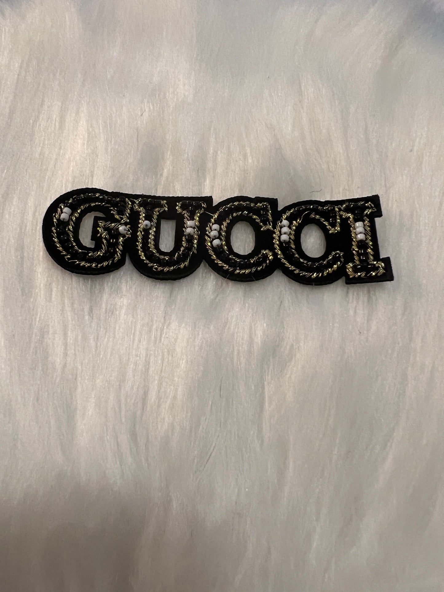 Black Gold Black White bead GG