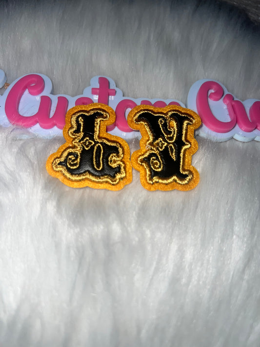 LV Letter Set (Black/Gold Vintage Style – Small