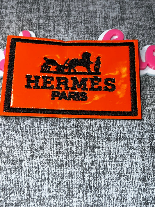Orange Luxe Inspired Embroidered Patch – Fashion Statement Patch – Iron On Applique – Approx. 5 Inch