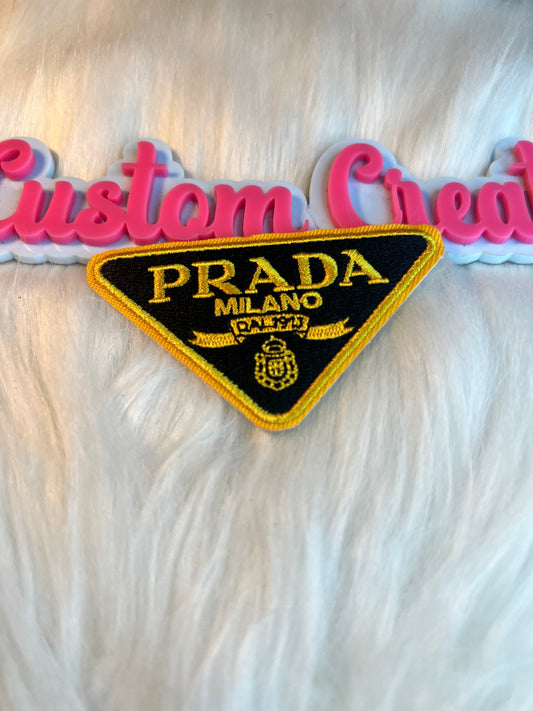Gold Black Prada Triangle