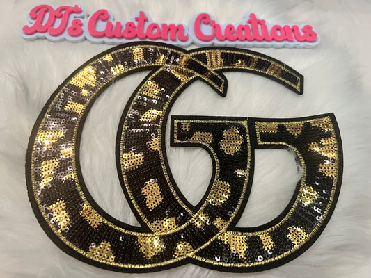 Sequin Black Gold GG