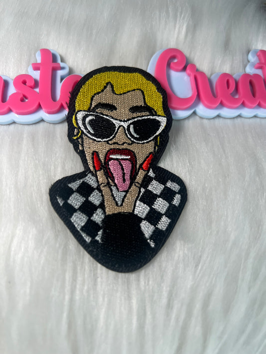 😎 Checkered Cardi B Patch