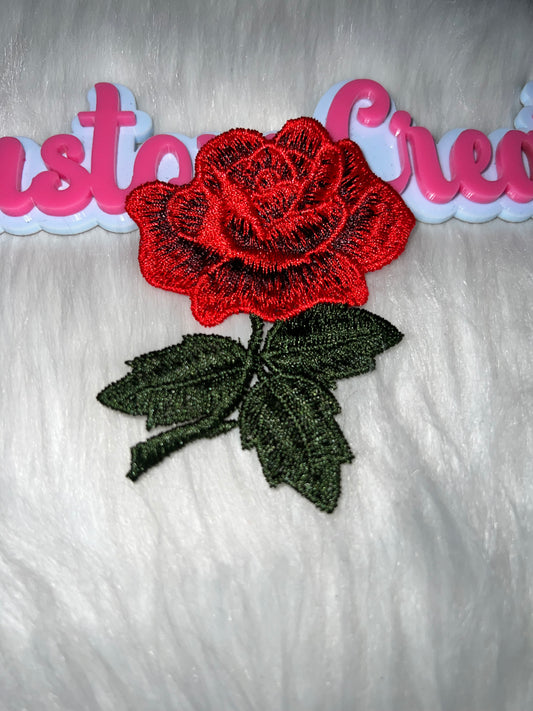 ❤️ Red Rose Iron-On Patch