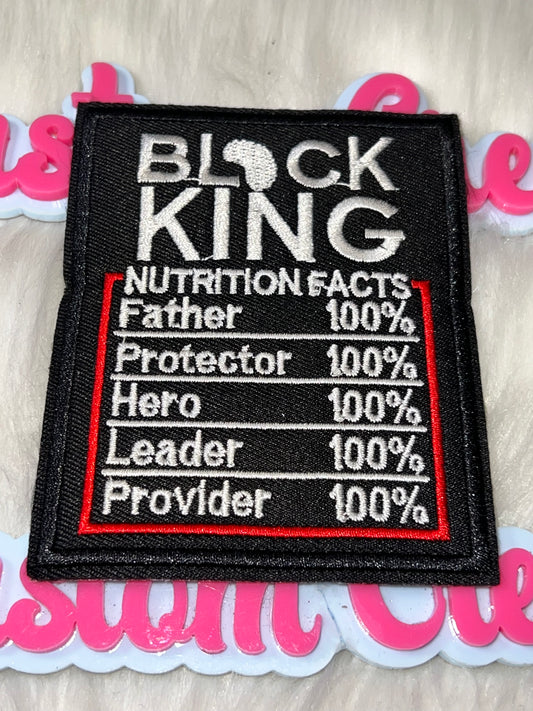 “Black King” Affirmation Patch – Iron On