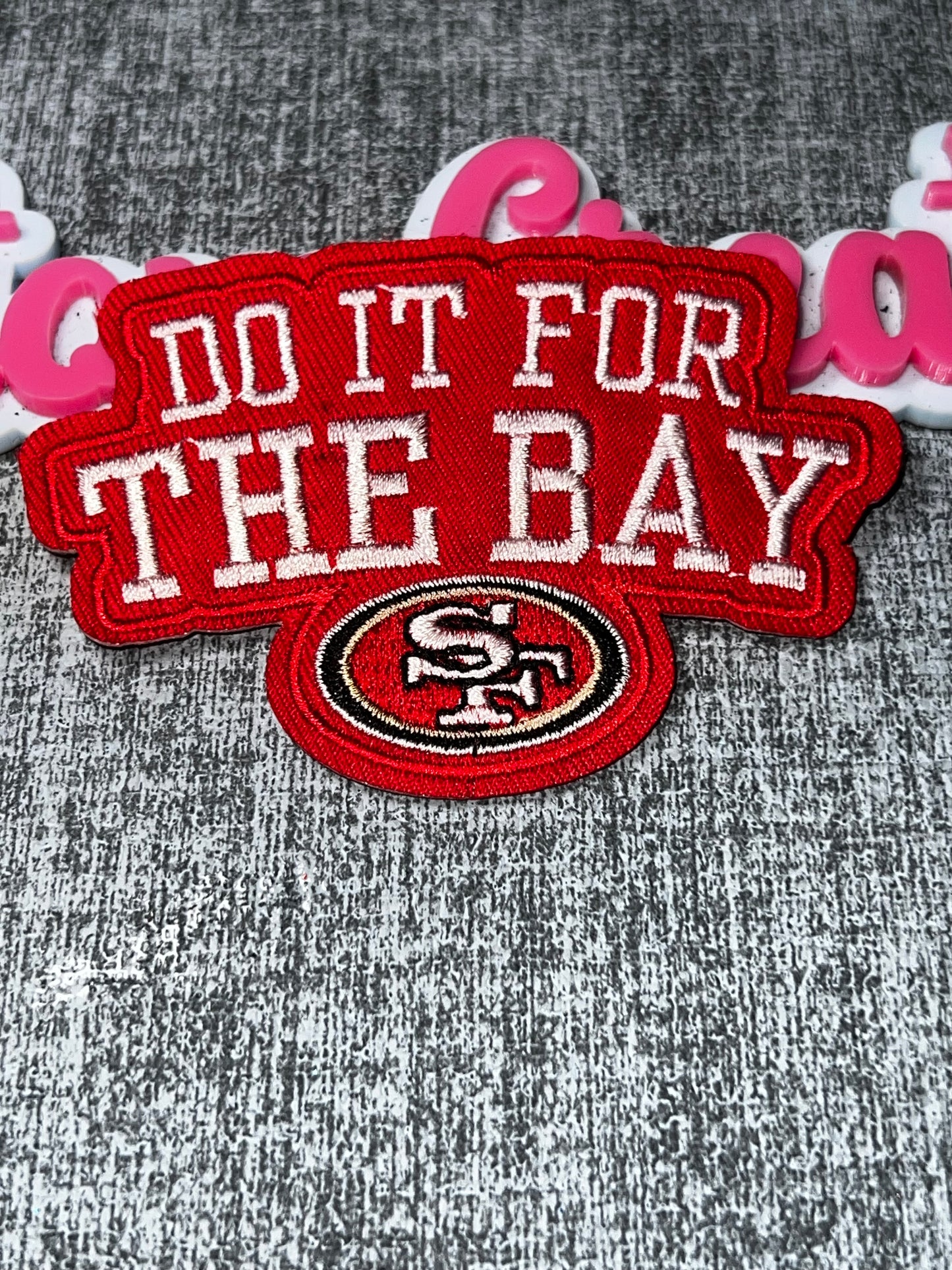 Red Statement Quote Embroidered Iron-On Patch | Decorative Appliqué