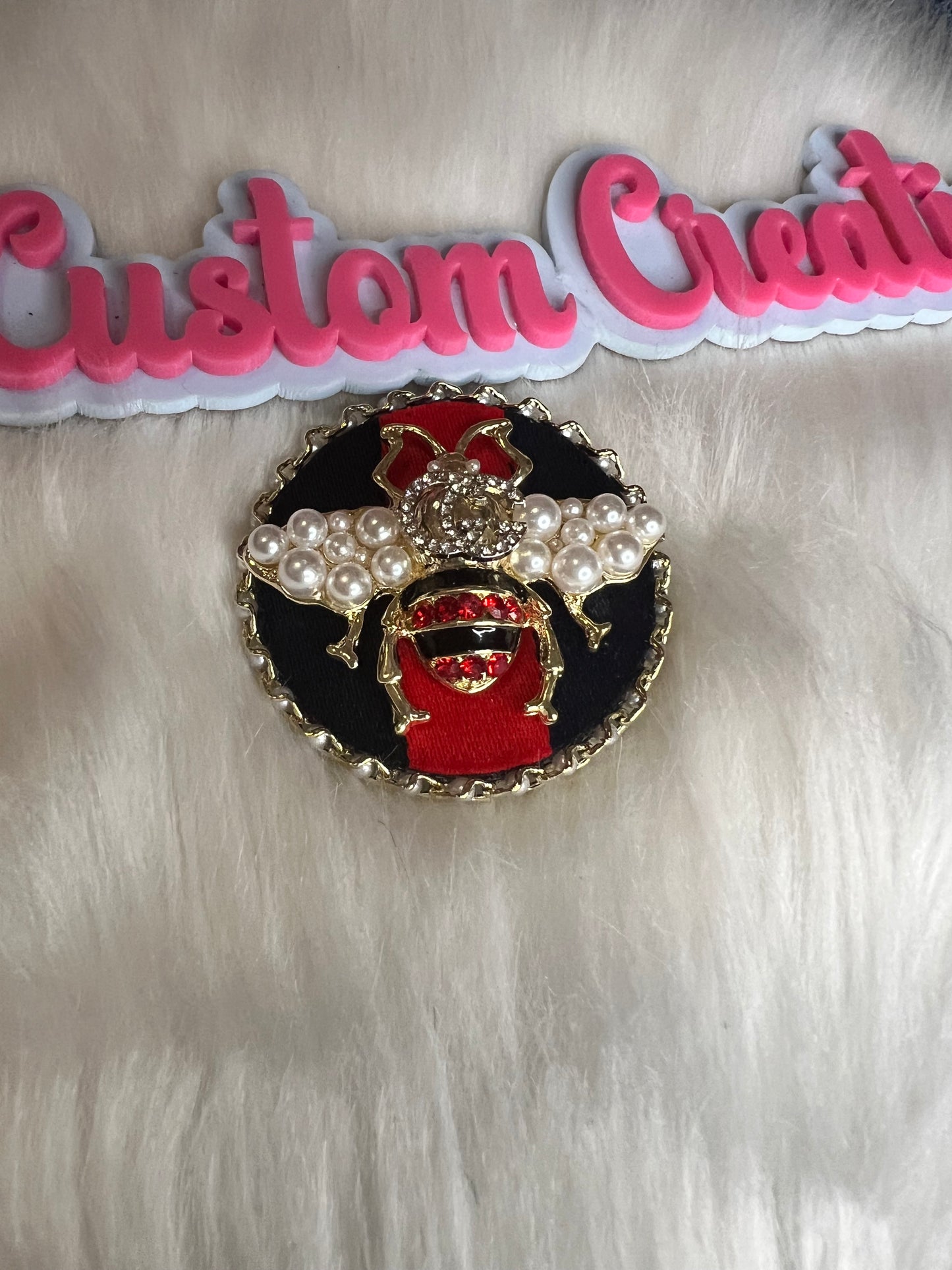 Black Red Bee GG Brooch