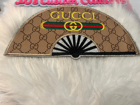 Glitter Faux leather background GG Tan Fan