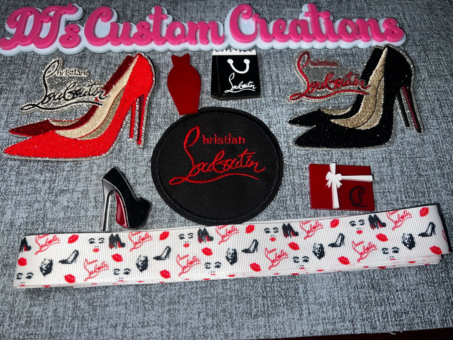Glam High Heel Fashion Embroidered Patch Bundle