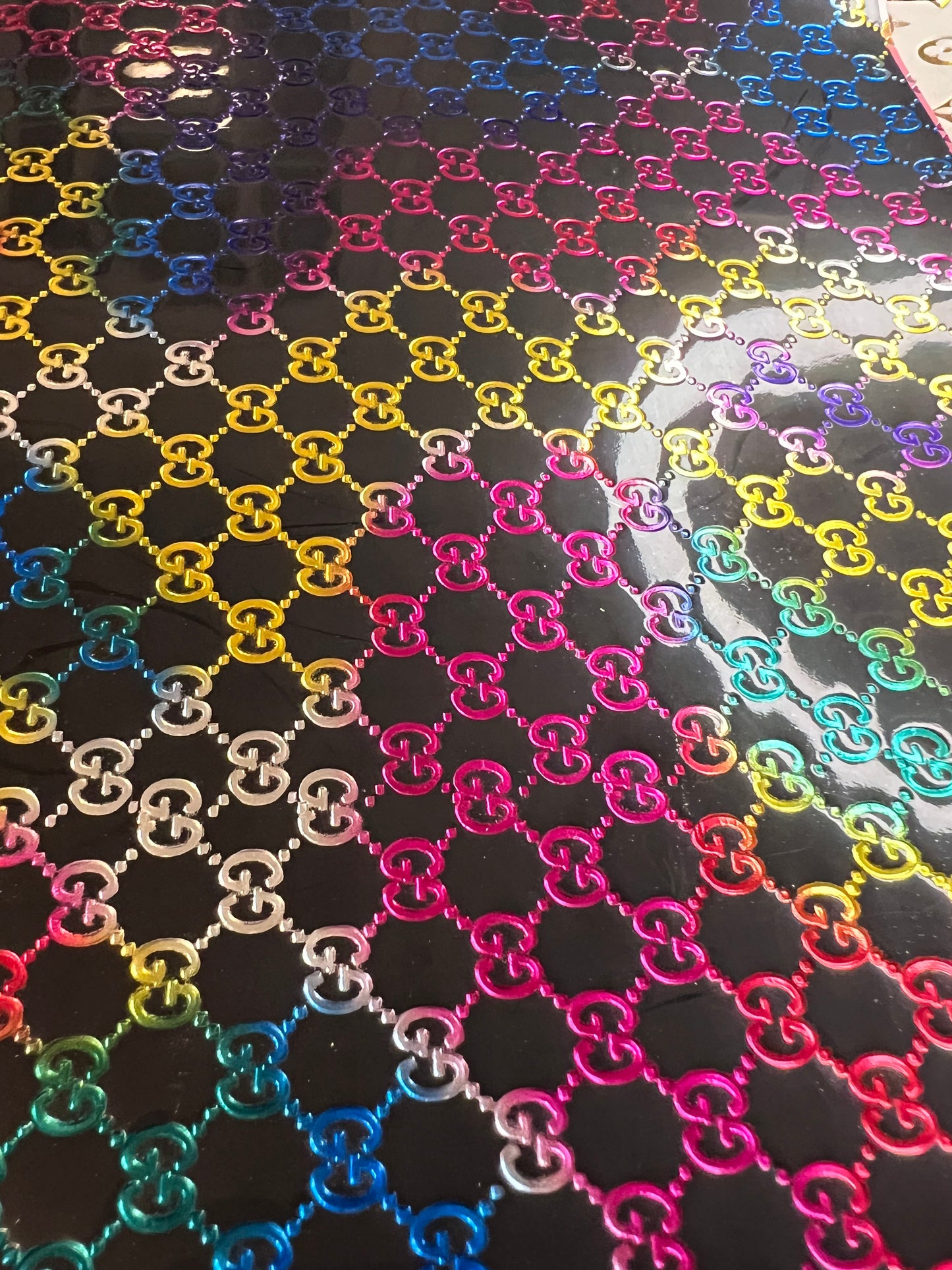 Black Colorful GG Embossed