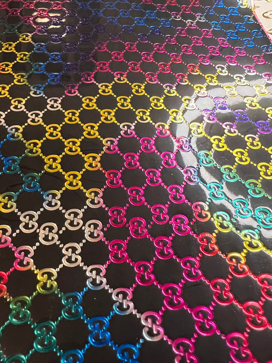 Black Colorful GG Embossed