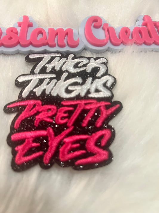 Thick Thighs glitter trim