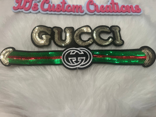 Sequin Gold Red Green GG