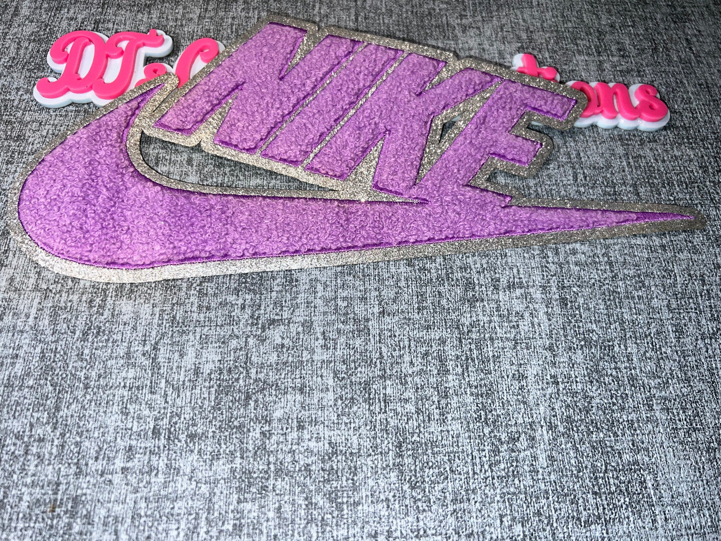 Purple & Silver Chenille Letter Iron-On Patch – Luxe Statement Patch for DIY Clothing & Accessories