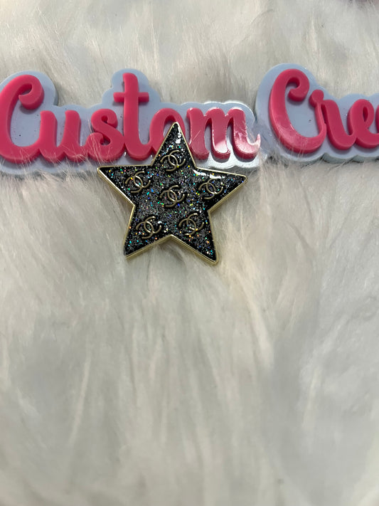 Star Black Bling CC Brooch