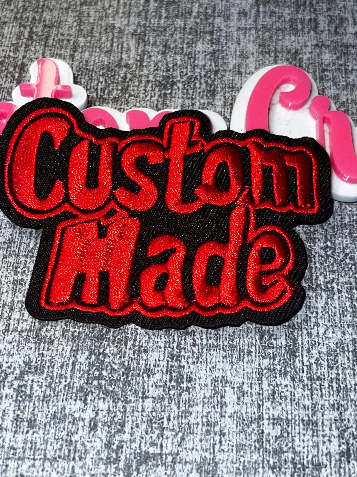 Custom Made Patch – Red Embroidered Applique