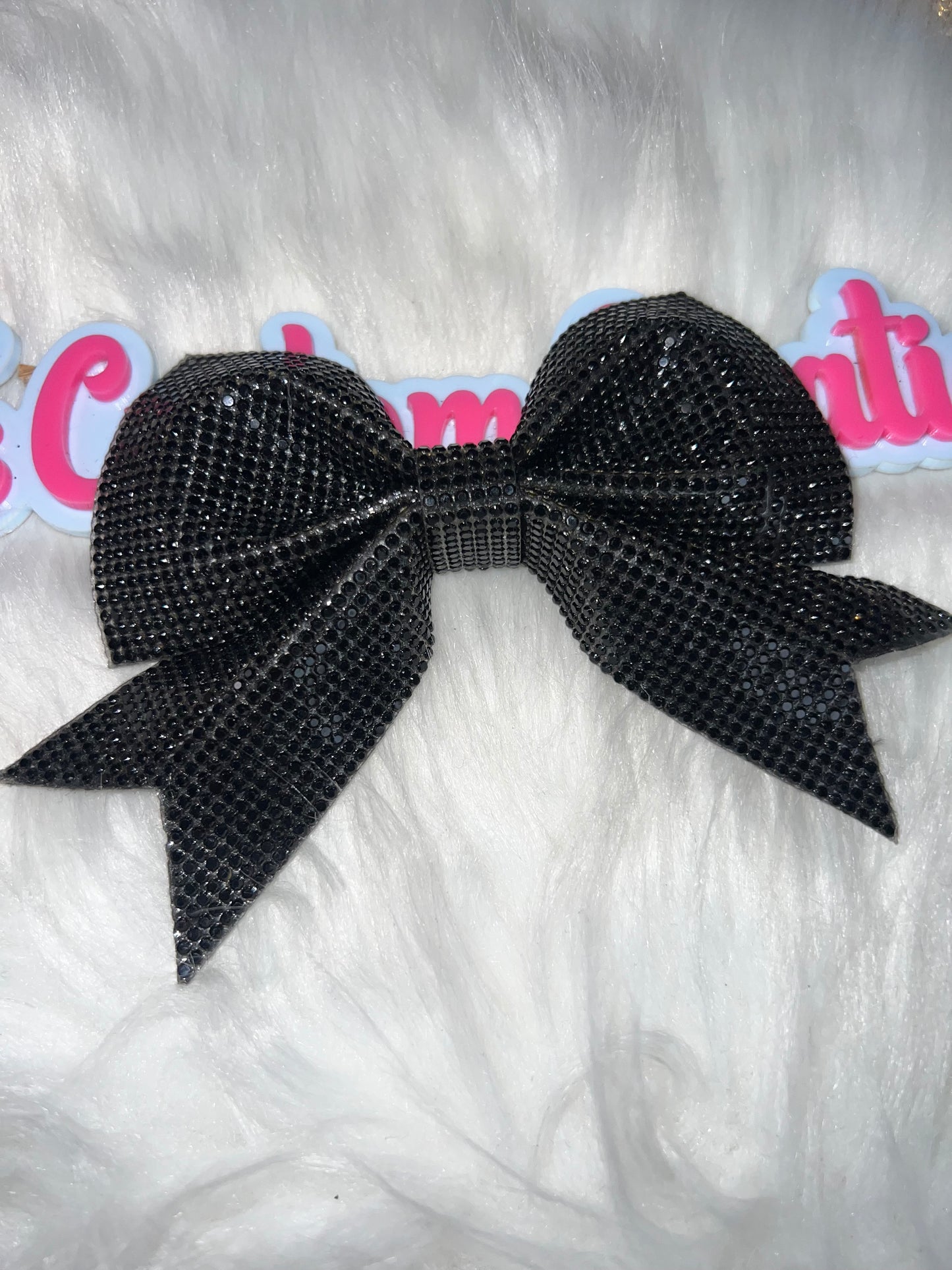 Black Bling Ribbon Bow