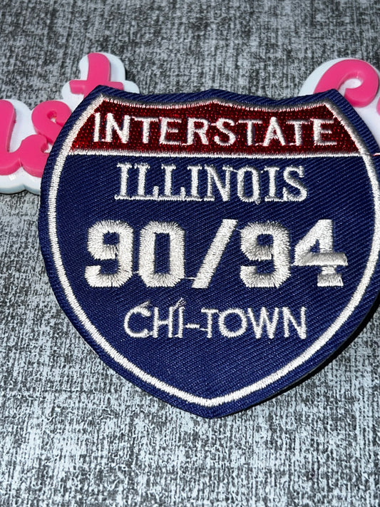 Illinois 90/94 Chi-Town Embroidered Patch – Chicago Iron On Patch, Jacket Patch, Streetwear Patch, DIY Applique