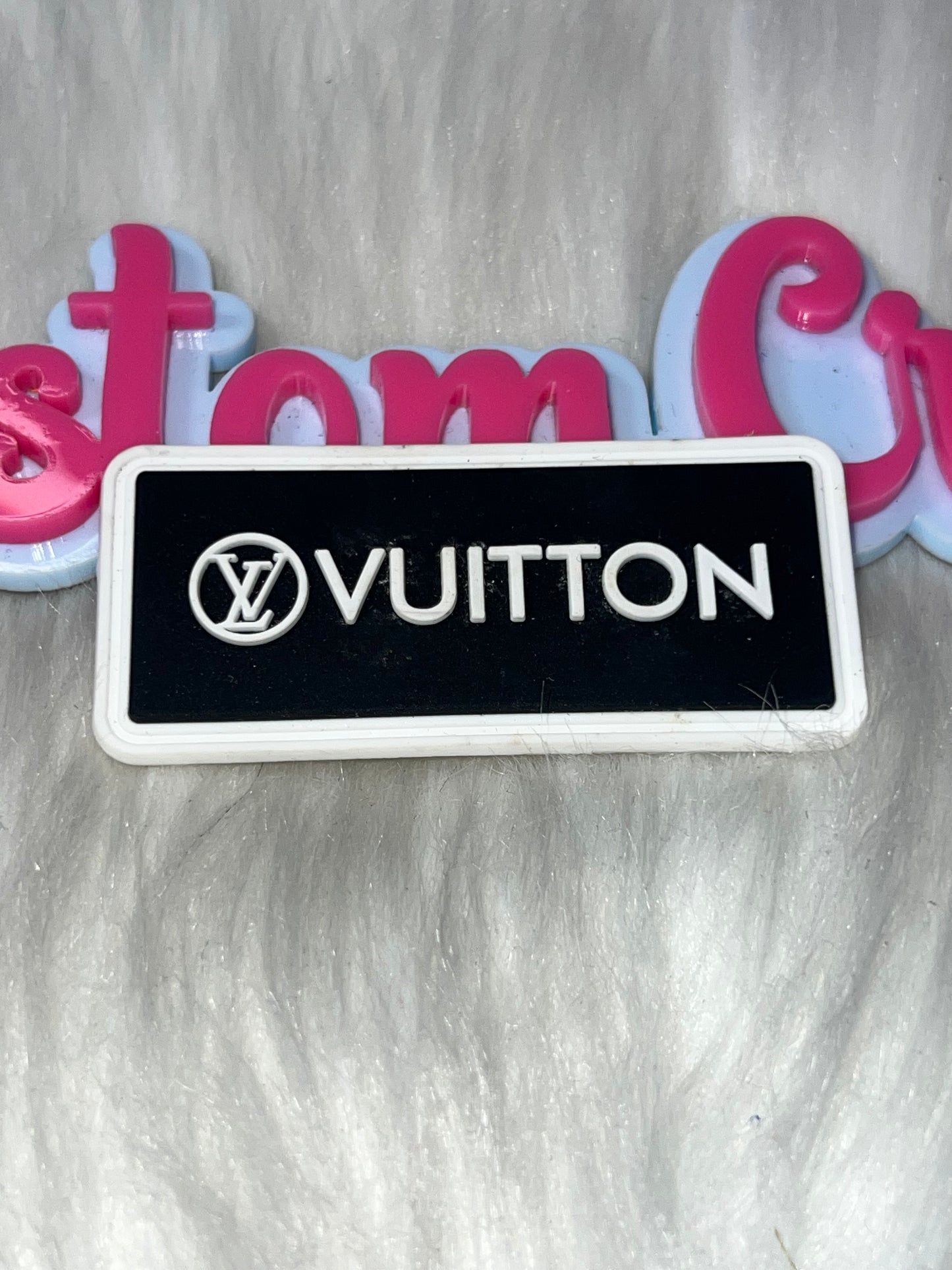 🖤 Minimal Rectangle Logo-Style Charm – Black & White