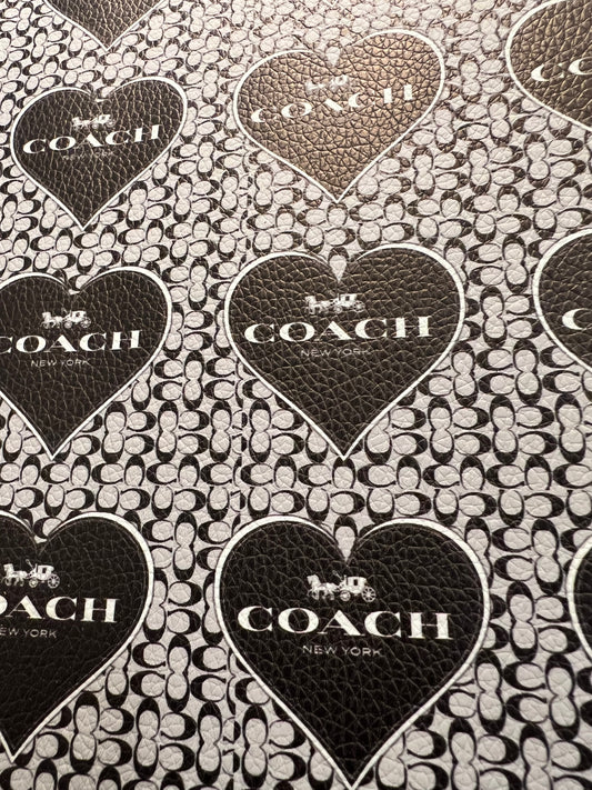Black White heart Coach