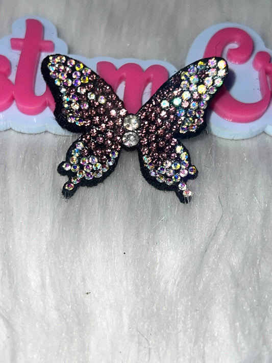 Rhinestone Butterfly Applique – Pink Mix