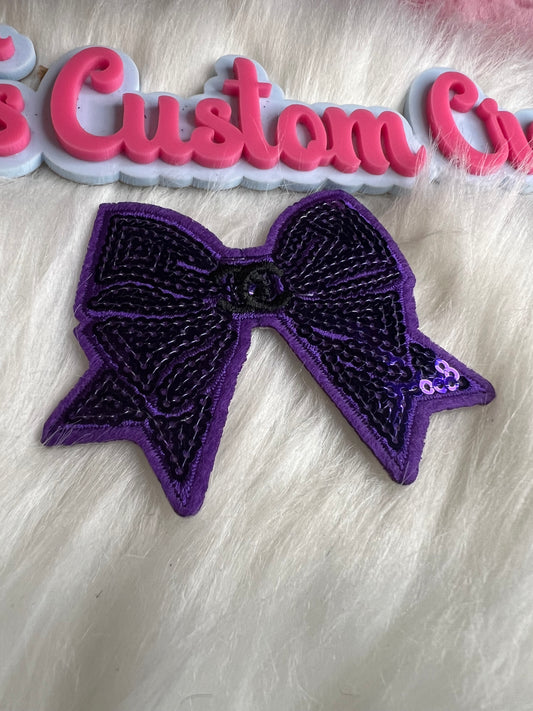 Sequin Purple CC bow