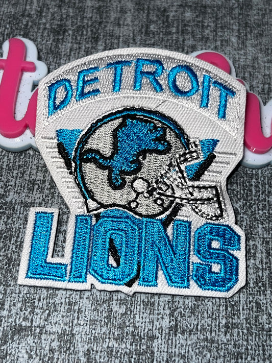 White Blue Helmet Shield Embroidered Iron-On Patch | Statement Appliqué