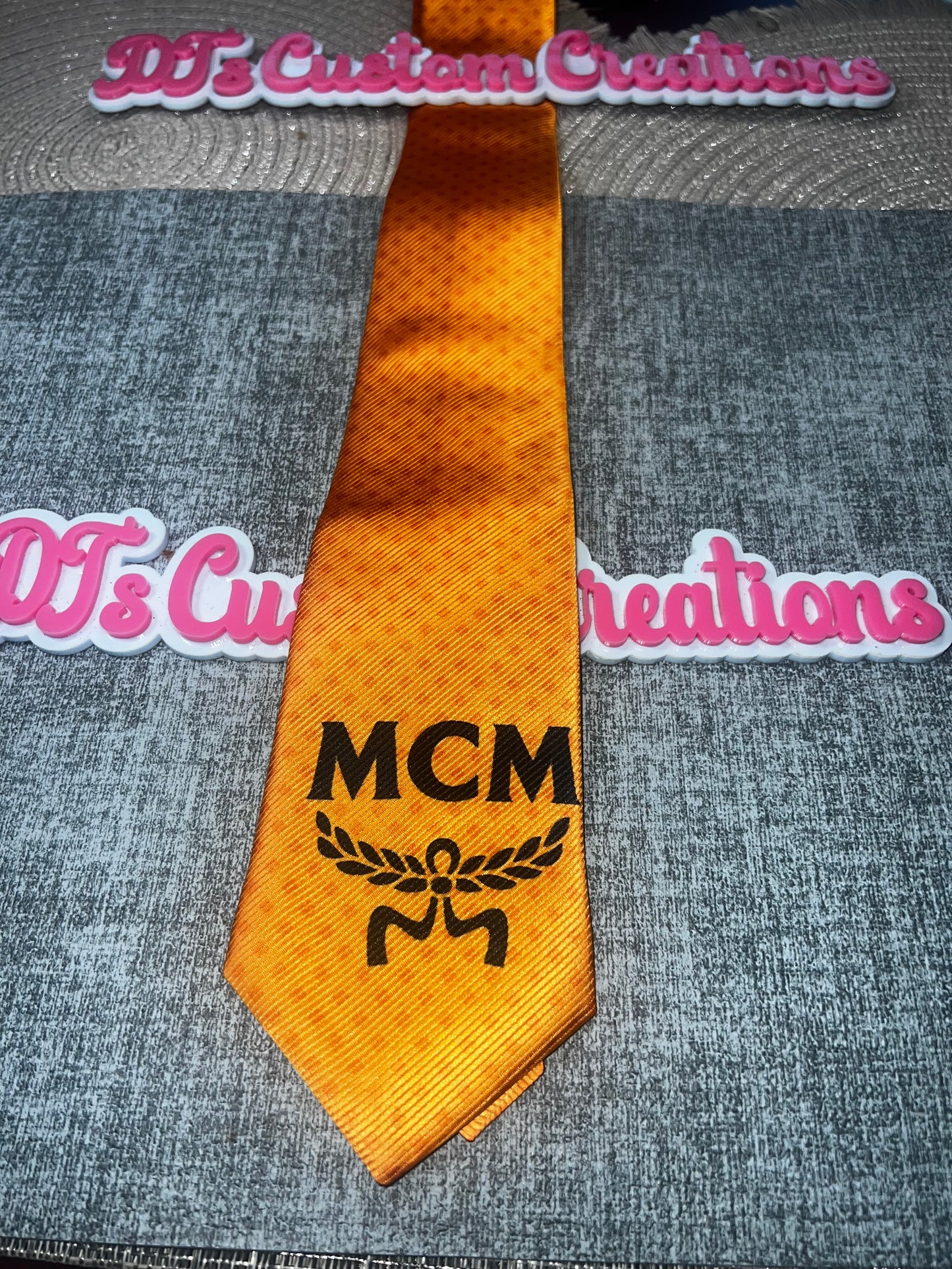 Orange Luxe Statement Tie – Solid Satin Wide Fashion Tie