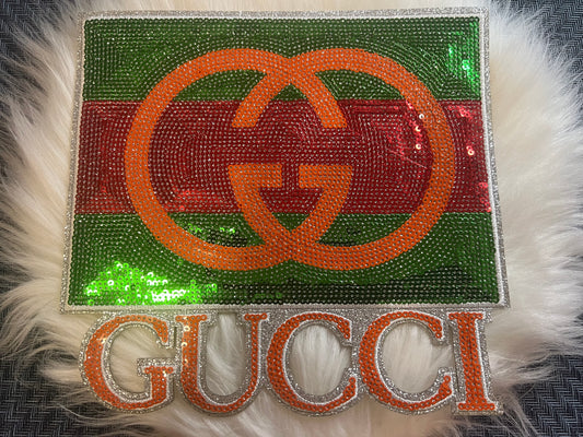 Sequin Orange Green GG