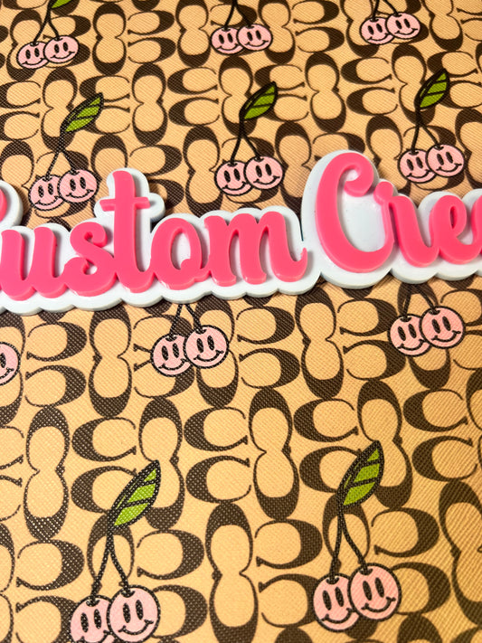 Tan Coach Pink Cherry