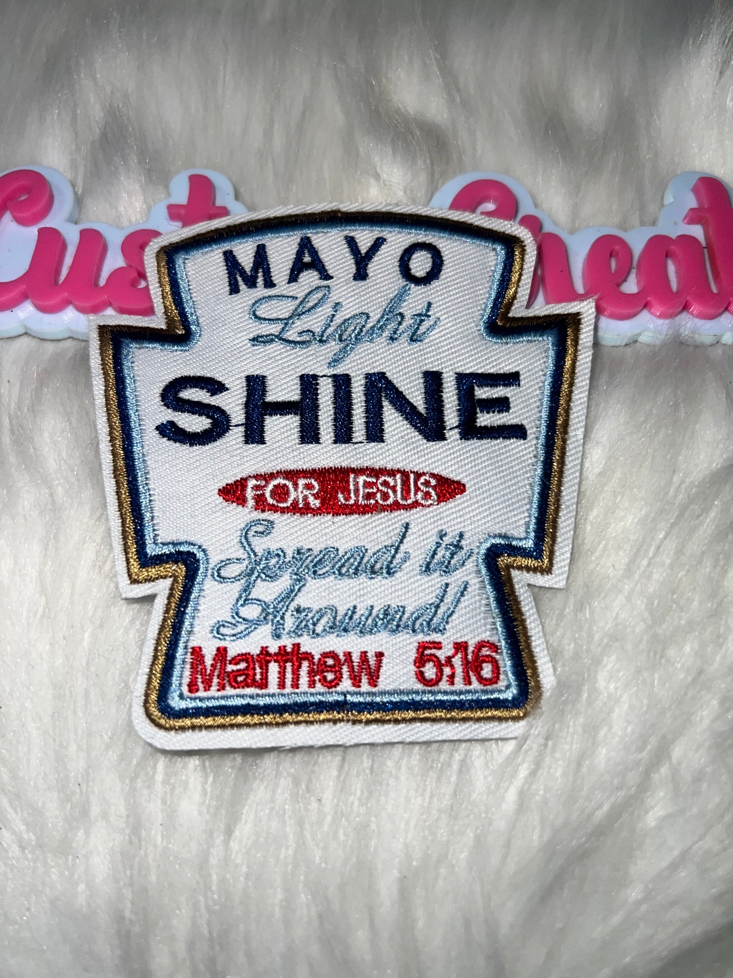⭐ Mayo Light Shine for Jesus – IRON-ON PATCH