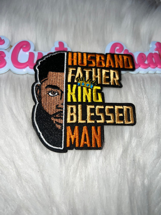 “Husband • Father • King • Blessed Man” Patch