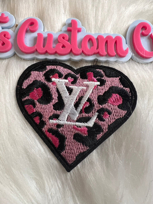Pink Leopard LV Heart